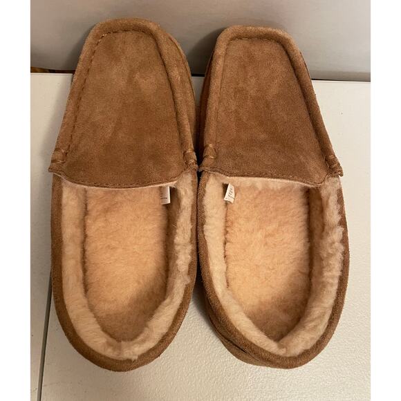 PAWZ slippers by BearPaw size 8 tan with‎ fuzzy fur lining slip on suede - Picture 8 of 11